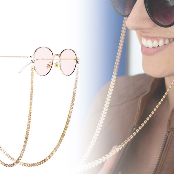 

fashion glasses chain for women eyeglass strap sunglasses leaves anti-slip band neck strap neckband gdd99, Silver