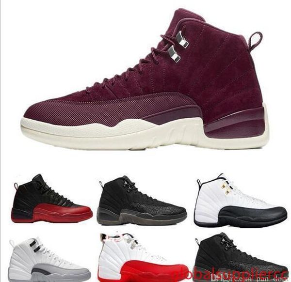 

2019 designer gym red wool taxi mens basketball shoes shoe 12 12s sneakers