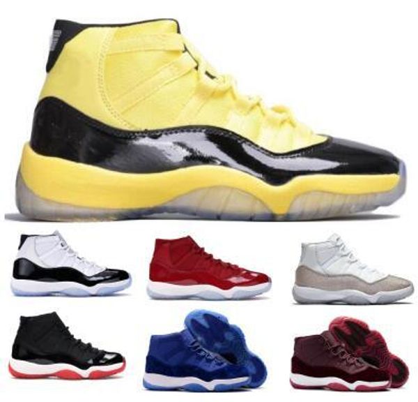 

11 11s basketball shoes sneakers concord bred space jam platinum tint playoffs legend blue 2020 new arrival men women trainers baskets shoes, Black