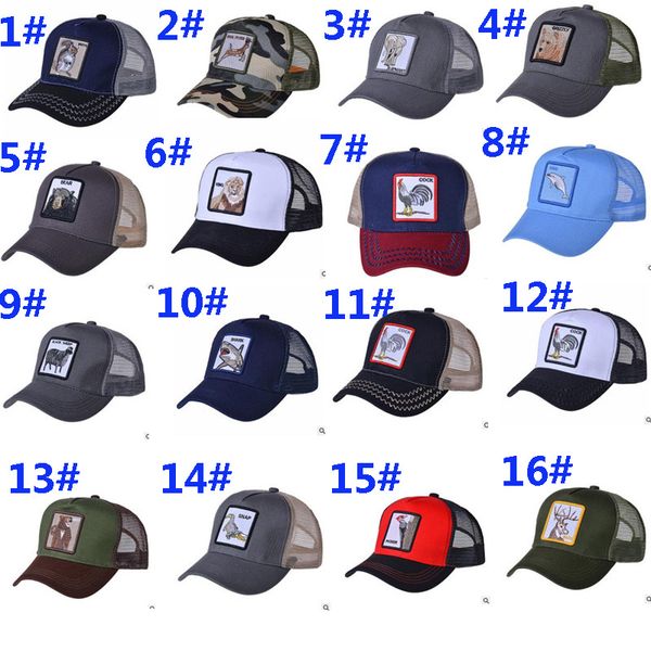 

27 стиль мода животных вышивка бейсболки Мужчины Женщины Snapback хип-хоп шляпа лето д