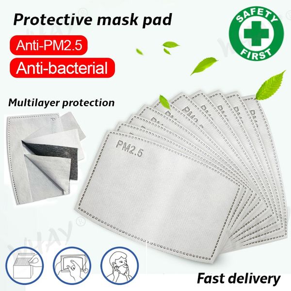 

face mask anti pm2.5 3m 5-layer mask filter pad kn95 ffp2 ffp3 n95 meltblown dhl