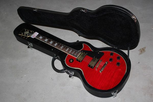 

factory wholesale mahogany golden hardware custom red electric guitar