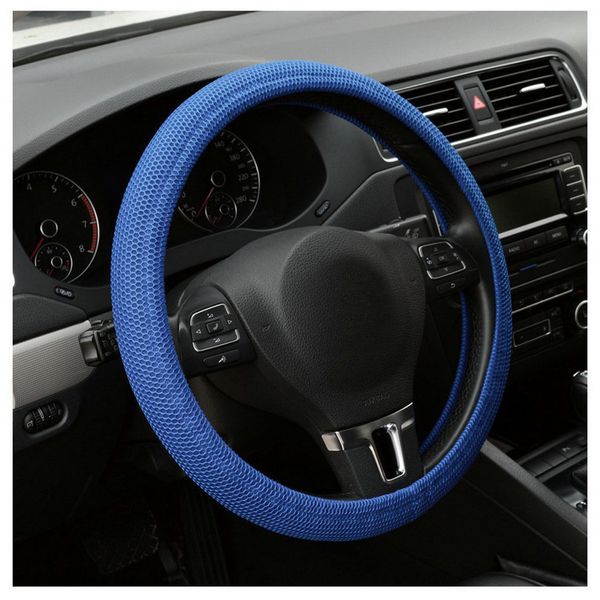 

universal car auto elastic handmade skidproof car steering wheel cover blue/black selling drop shipping