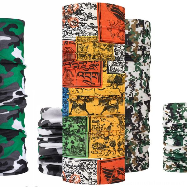 

pcrec rock punk skull cycling bicycle fishing half face mask scarf 3d magic multifunctional headband caps mask for men women, Black