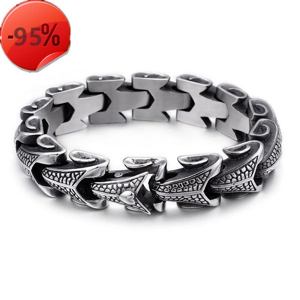 

titanium steel keel bracelet 316l men's snake bracelet, stainless steel jewelry men jewelry tennis chains curb link bracelet jewelry, Black