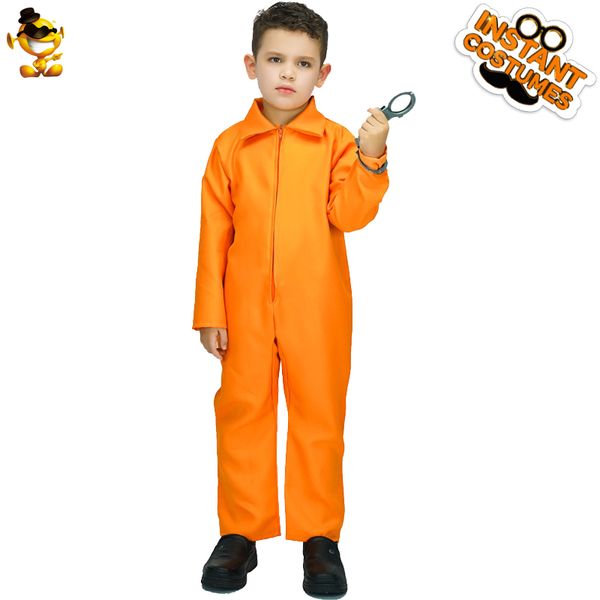 

dsplay original cosplay kids prisoner boys funny cute prisoner fancy jumpsuit costume for christmas new year party cosplay, Black;red