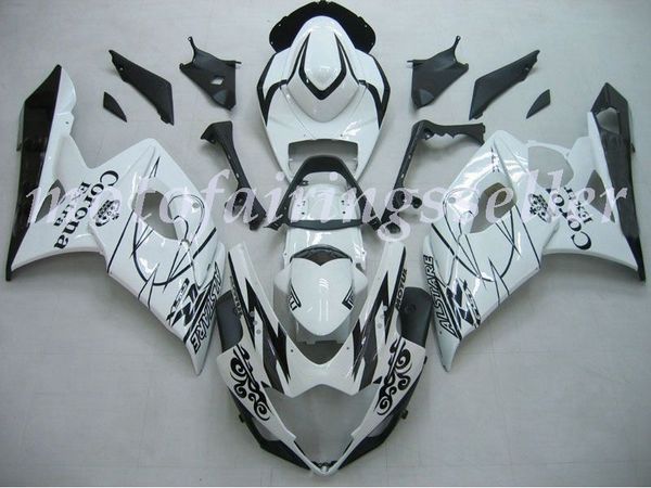 

new abs plastic fairings kit fit for suzuki gsxr1000 2005 2006 gsxr1000 05 06 injection mold white black no1