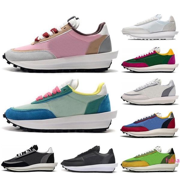 

classic ldv sacai waffle mens womens running shoes pine green varsity blue black grey white nylon mens trainers sneaker shoes size 36-45