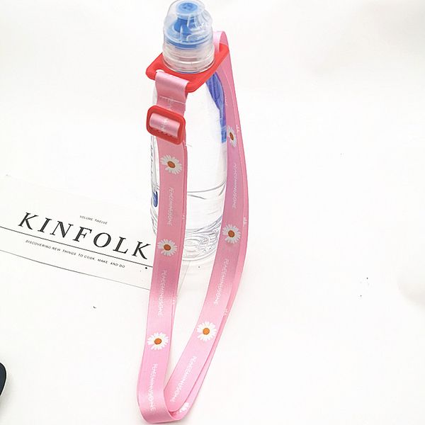

new water bottle buckle strap lanyard portable beverage bottle strap water bottle buckle lanyard children portable with lanyard, Silver