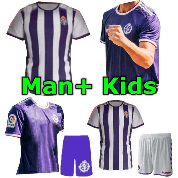

man + kids 19 20 real valladolid soccer jerseys 2019 home away kits real valladolid jaime mata michel borja luismi jaime football shirts, Black;yellow