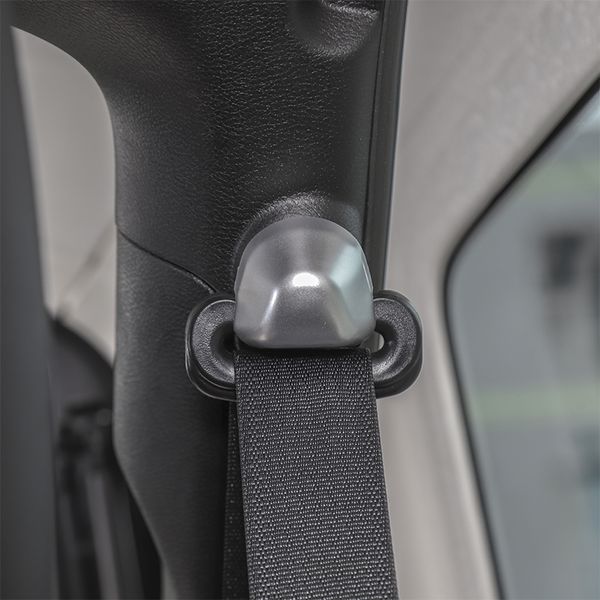 Decorazione in argento con fibbia per cintura di sicurezza per auto ABS per Jeep Wrangler JL 2018 Up Presa di fabbrica Accessori interni auto2735