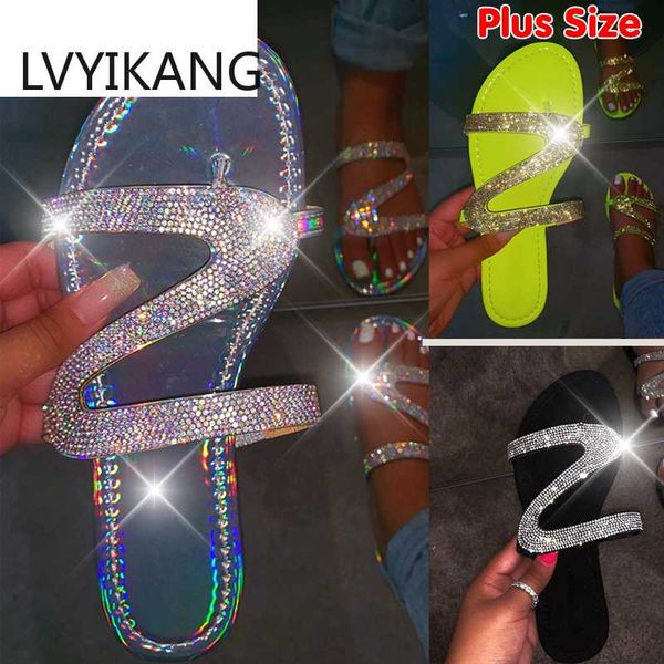 

slippers 2021 women z-shaped diamond sandals exquisite workmanship non-slip lightweight comfortable hand-made flip-flops, Black