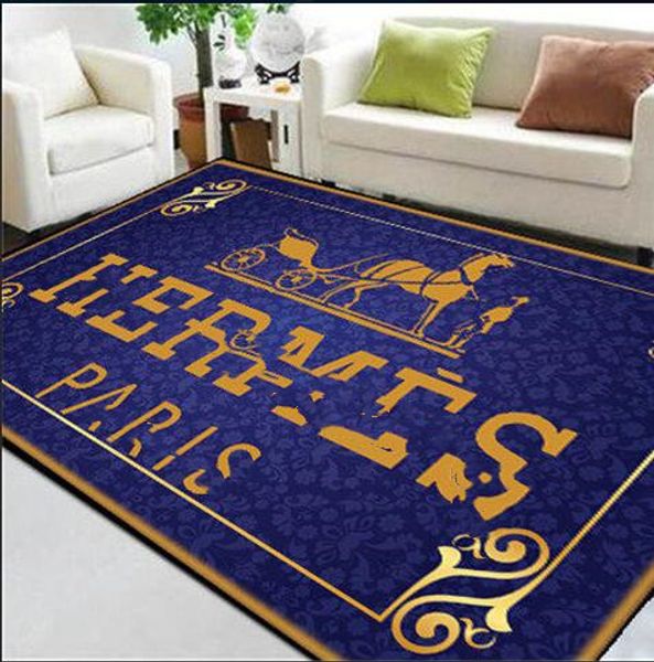 

creative unique rectangular bedroom original carpet fashion brand letter lattice retro palace thick soft rug eagle horse carpet customize