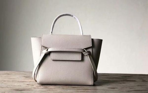 

5a quality 189003 20cm nano belts handbag in grained calfskin leather zip closure under flap with dust bag,dhl ing
