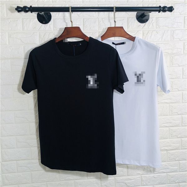 

2020 early spring new printed logo men's short-sleeved t-shirt cotton black and white top