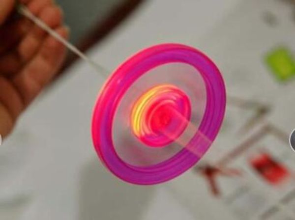 

flying magic lighting children's toy flash pull line wind fire wheel luminous flywheel whistle christmas kids' gift novelty flying