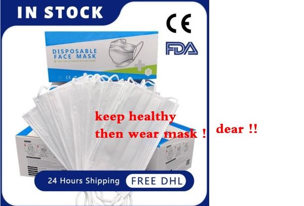 

dhl quick send sell 50шт одноразовые маски для лица 3-слойный пылезащитный рот анти pm2. 5 защитные маски мужчины женщины одноразовые маски