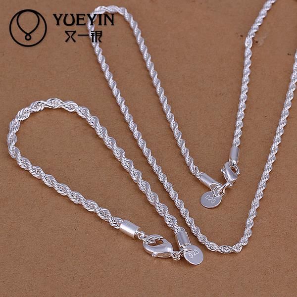 

highest quality silver plated engagement round necklace bracelet set of romantic jewelry sets, Slivery;golden