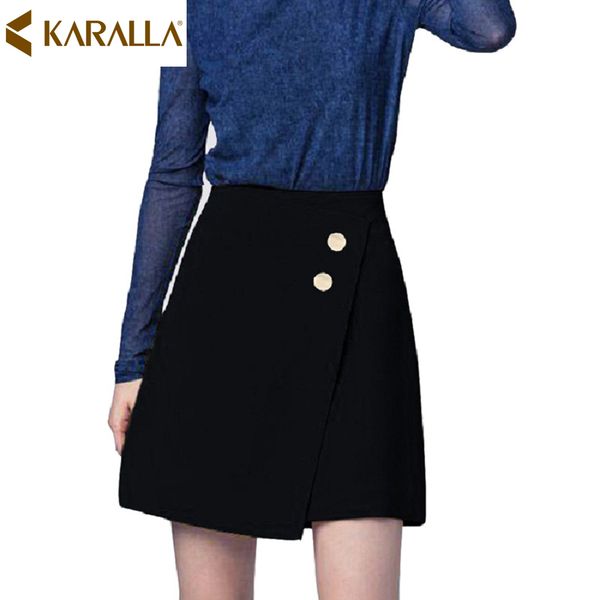 

temperament female slim skirts 2019 summer new irregular black a-line skirt fashion high waist skirt c1480