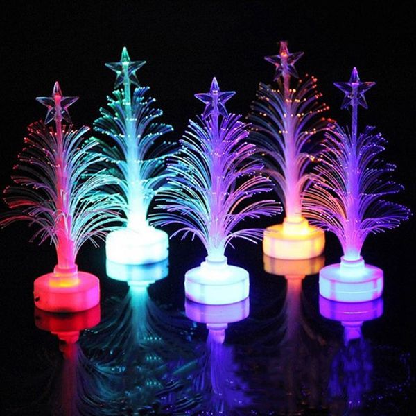 

colorful led fiber optic nightlight decoration light lamp mini christmas tree