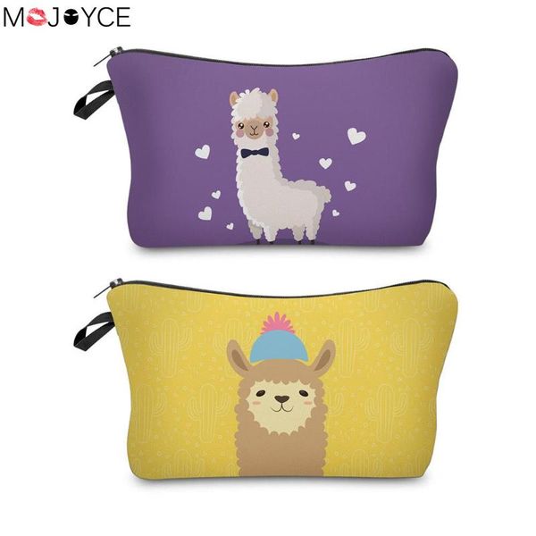 

cute cartoon printed cosmetic bag for women fashion travel portable makeup organizer female storage bags bolsa feminina