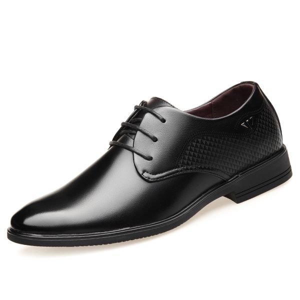 Formale Schuhe der heißen Verkaufs-Männer Schwarzes braunes PU-Lackleder-Schuh-Partei-Kleid-Büro-Fußbekleidung-stilvolle klassische Derby-Schuhe für Mann