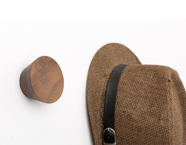 

nordic porch hook wall hanging wall punch-coat hook wood creative no trace after the door solid wood hanger