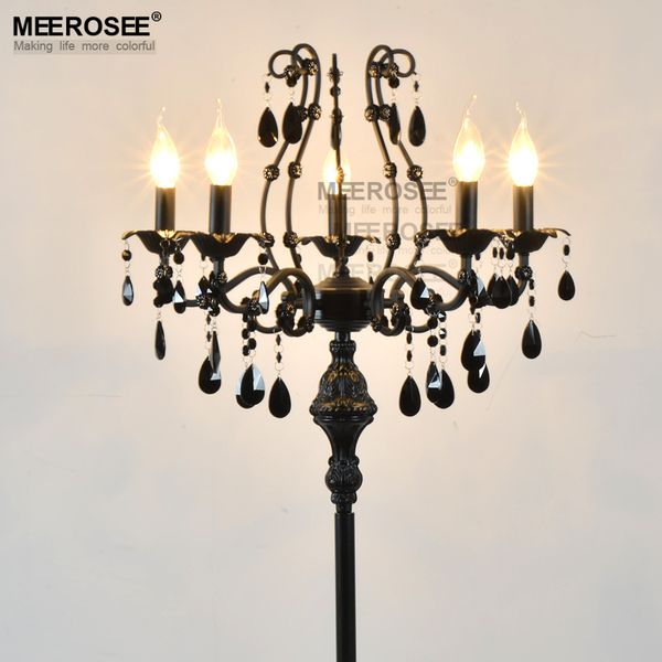 

vintage 5 lights crystal floor lamp, floor stand light fixture cristal lustre de cristal candelabra standing lamp centerpiece