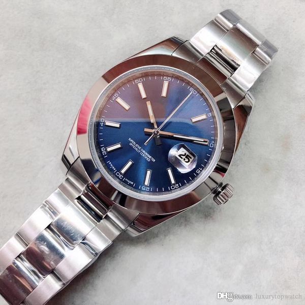 

горячие продажи u1 заводские механические часы super classic m126300-0001 синий циферблат 41 мм дата короны 2813 автоматическое движение муж, Slivery;brown