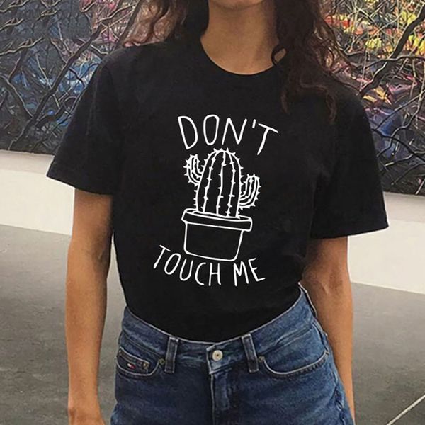 

Cactus T Women Casual Summer Tshirts Femme Shirt Tops Tees Vintage Black White T-Shirt Women