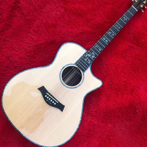 

2020 factory outlet spruce panel side rose wood corner missing. abalone shell inlaid ebony fingerboard, of freight.