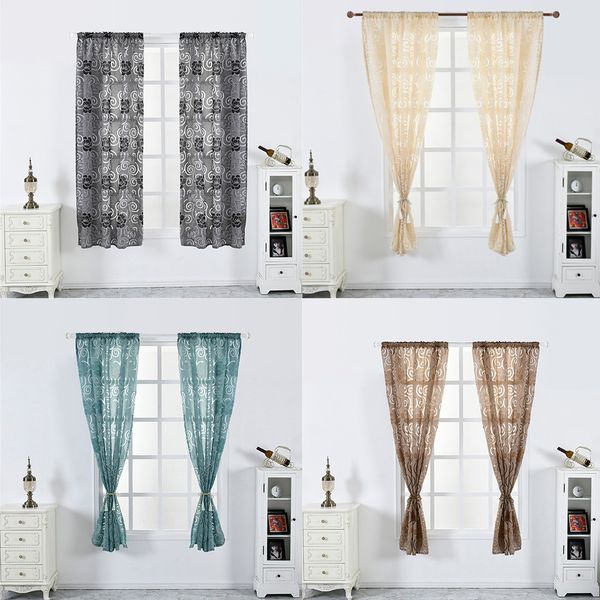 

feiqiong new peony flower window curtain sheer panel semi-blackout divider window blind living room bedroom floral curtain hot