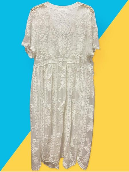 

women dress swimsuit beach suit skirt summer dress 2020 lace embroidery swimwear dresses for women, White;black