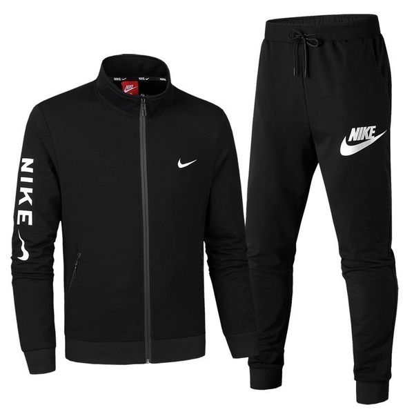 

Мужская спортивная одежда Простые модные брюки-кардиган из двух частей с молнией