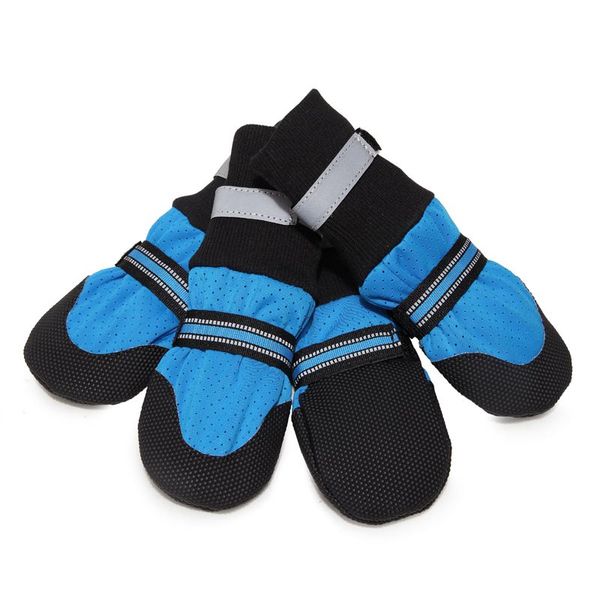 

4pcs waterproof winter pet dog shoes anti-slip snow pet boots paw protector warm reflective for medium large dogs labrador husky