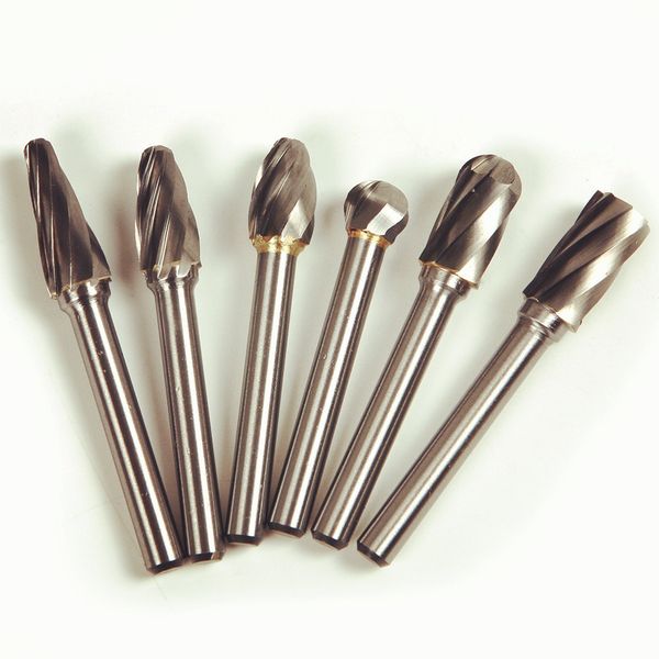 

fixmee 6*10mm tungsten carbide 8 flutes rotary burrs point file cutter drill bit