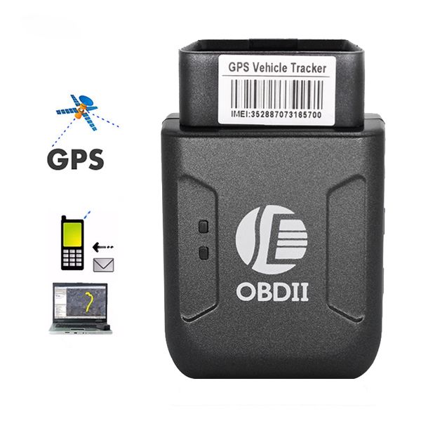 GPS TK206 OBD 2 Gerçek Zamanlı GSM Quad Band Anti-hırsızlık Titreşim Alarmı GSM GPRS Mini GPRS OBD II Araba Izci Izleme Cihazı