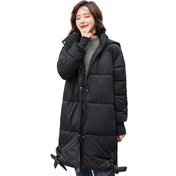 

new winter jacket, long cotton cloth, warm women's winter coat, 2019, Black