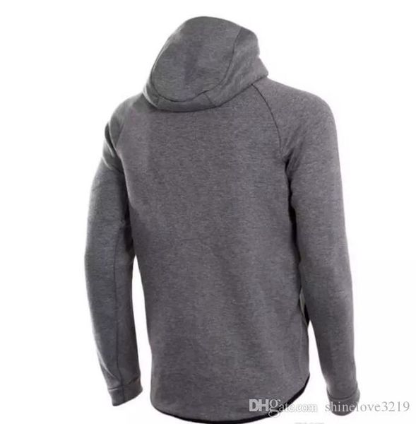 

новая мужская весна осень толстовки куртка мужчины женщины бренд nok спортивная одежда ветровка windrunner tech sphere full-zip, Black