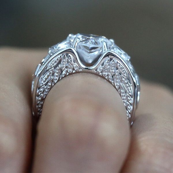 

925 sterling sliver heart diamond 2 s jewelry ring for women anillos de bizuteria gemstone silver 925 jewelry wedding rings, Golden;silver