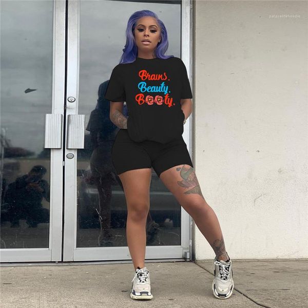 

womens designer tracksuits solid color o neck short sleeve with skinny shorts loose casual with pocket womens 2pcs 2xl 5color letter, Gray