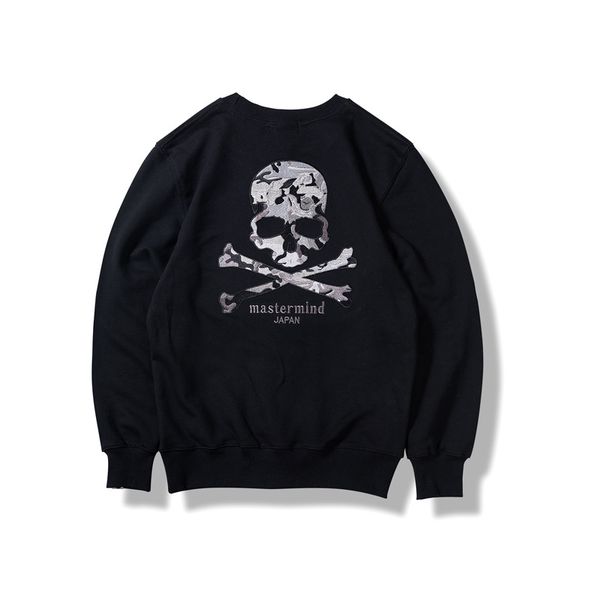 

men designer hoodies 2018 fashion brand sweatshirt mens cotton hoodies casual skull embroidery long sleeve men women pullover streetwear, Black