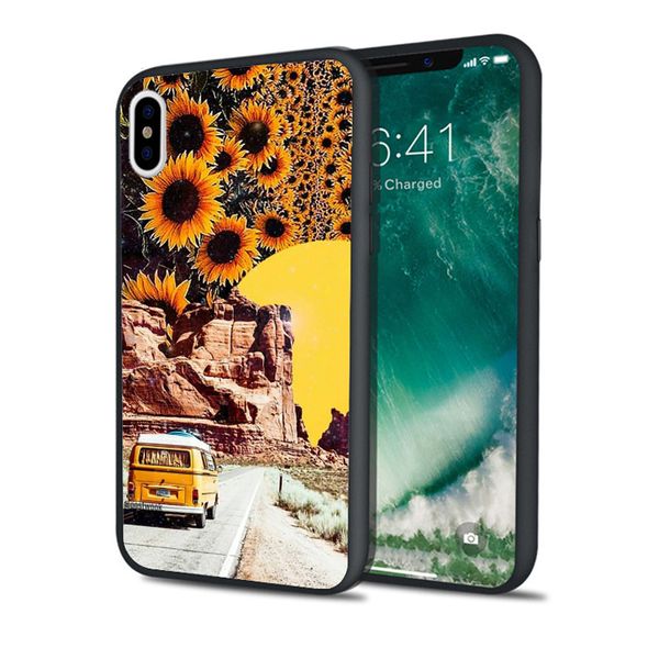 

fundas luxury sunflower collage case for iphone 11 pro xs max xr 8 7 6s plus 5s se 5 case soft silicone cover.