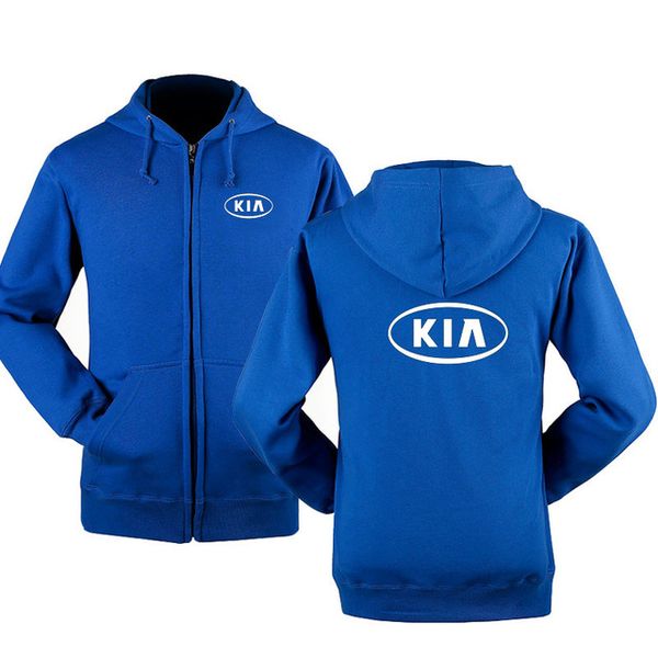 

winter hoodie male kia logo long sleeve hoodies men zipper sweatshirt hoodies mens hooded coat jacket f