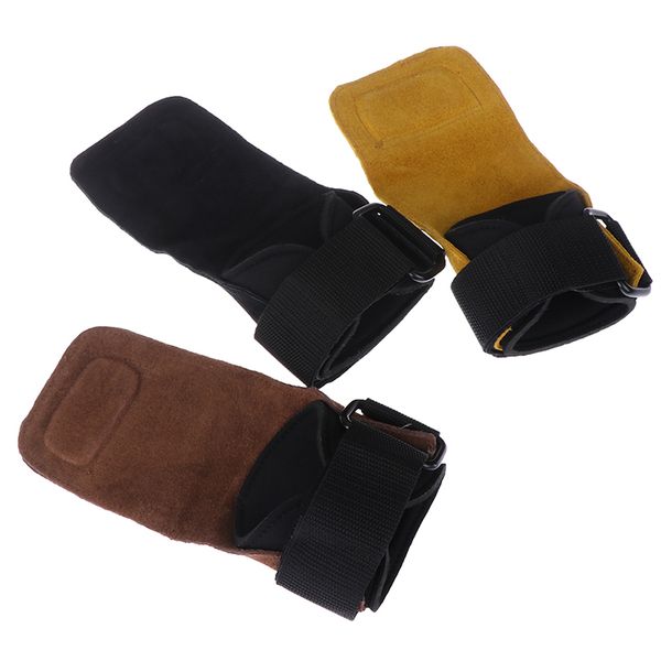 

1pc cowhide gym gloves grips anti-skid weight lifting deadlifts workout fitness gloves palm protection