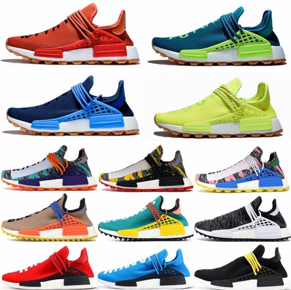 

new color pharrell williams nmd human race designer sport sneakers bbc solar pack yellow blue nerd heart mind mens women nmds running shoes