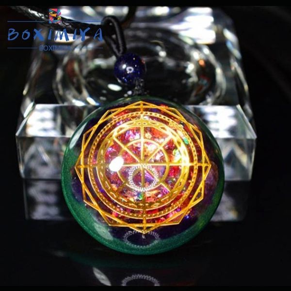

life spirit customization aura orgonite energy pendant necklace birthday necklace amulet for men and women jewelry gift wicca, Silver