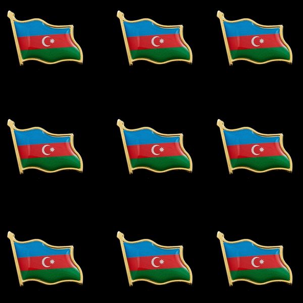 

50PCS Azerbaijan Flag Pin Brooches Badge Metal Tie jewelry Gift Hat Bag Clothes