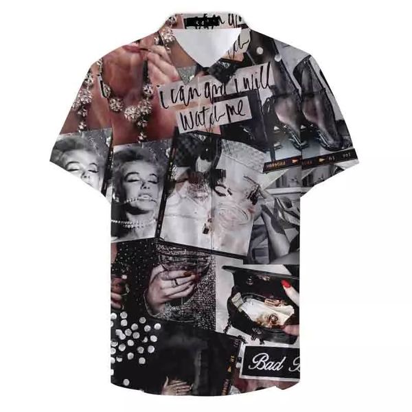 

2020 mens luxury designer blouse summer spring fashion clothes with short sleeves for man casual blouses 8 colors, White;black