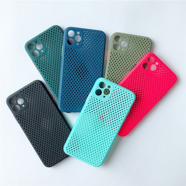 

heat dissipation breathable cooling phone case for iphone 11 11pro max xr xs max x 8 7 plus 11pro soft tpu plain color case